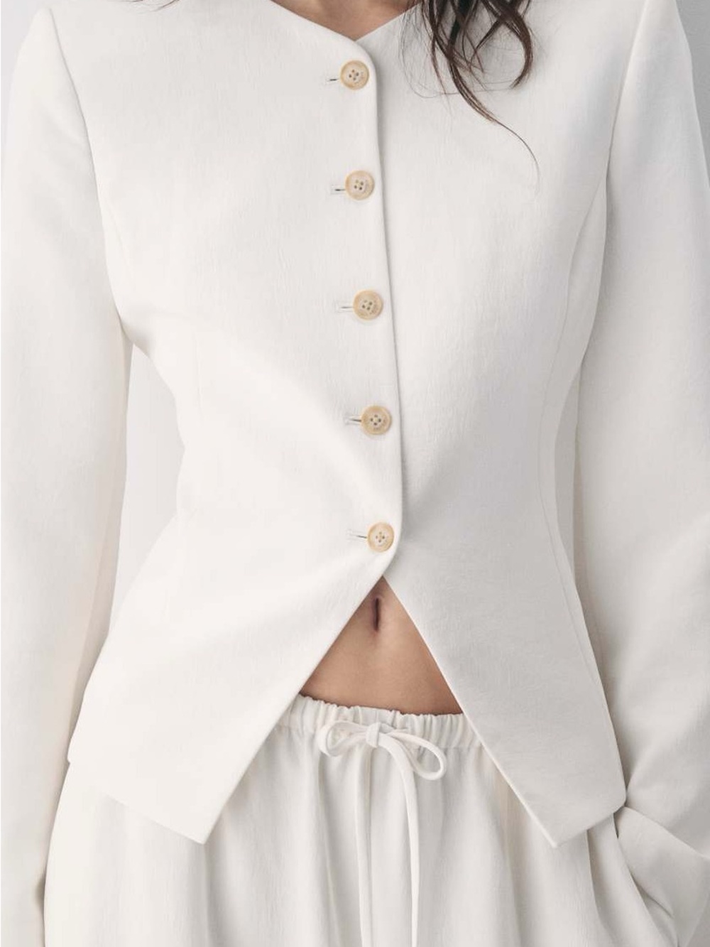 Aritzia Regal Blazer crepette size 10 NWT light birch - Picture 2 of 9